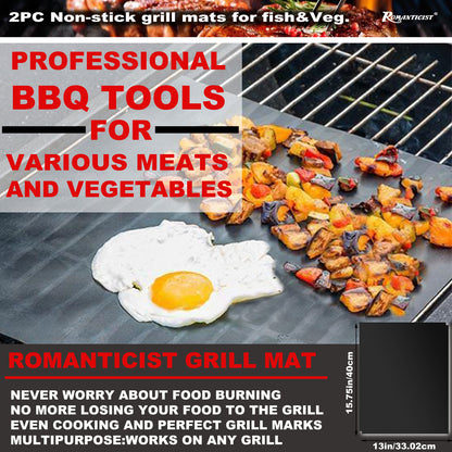 ROMANTICIST 35PCS Barbecue Tool Set with Storage Bag