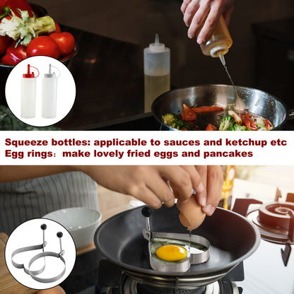 Romanticist 14-Piece Flat Top Griddle Accessory Set | Professional Grill Spatula Accessory Set