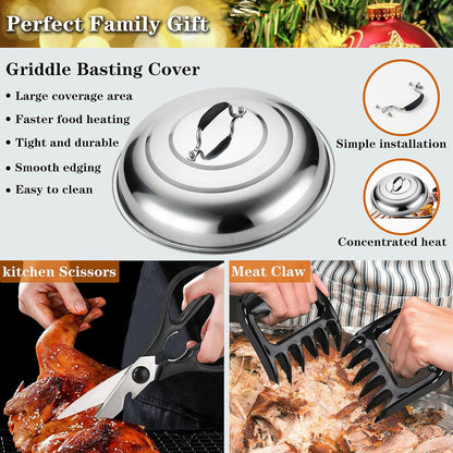 ROMANTICIST Professional Griddle Accessory Set - 30PCS Flat Top Grill Tool Set