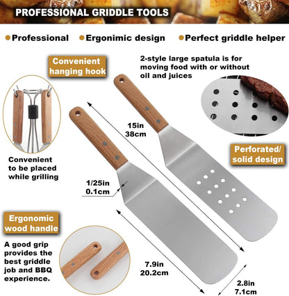 ROMANTICIST 8PCS Professional Griddle Accessory Set