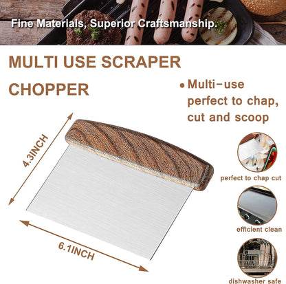 ROMANTICIST Professional 25PCS Stainless Steel Barbecue Spatulas Set.