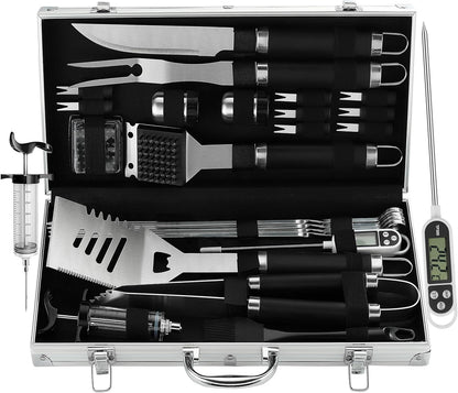 Grilljoy 24PCS Barbecue Tool Set Black
