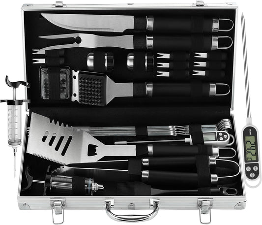 Grilljoy 24PCS Barbecue Tool Set Black
