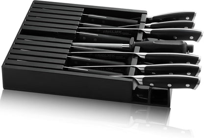Grilljoy Premium Knife Set 17PCS with Retractable Knife Block