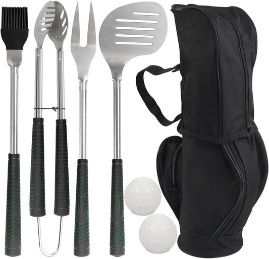 POLIGO 7 Pieces Golf Club Style Barbecue Tool Set, Grilling Tools