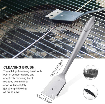 Grilljoy 8PCS Heavy Duty Barbecue Grill Tool Set
