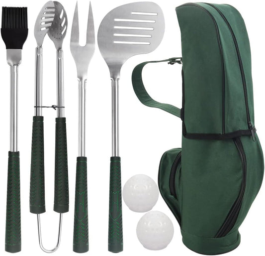 POLIGO 7 Pieces Golf Club Style Barbecue Tool Set, Grilling Tools