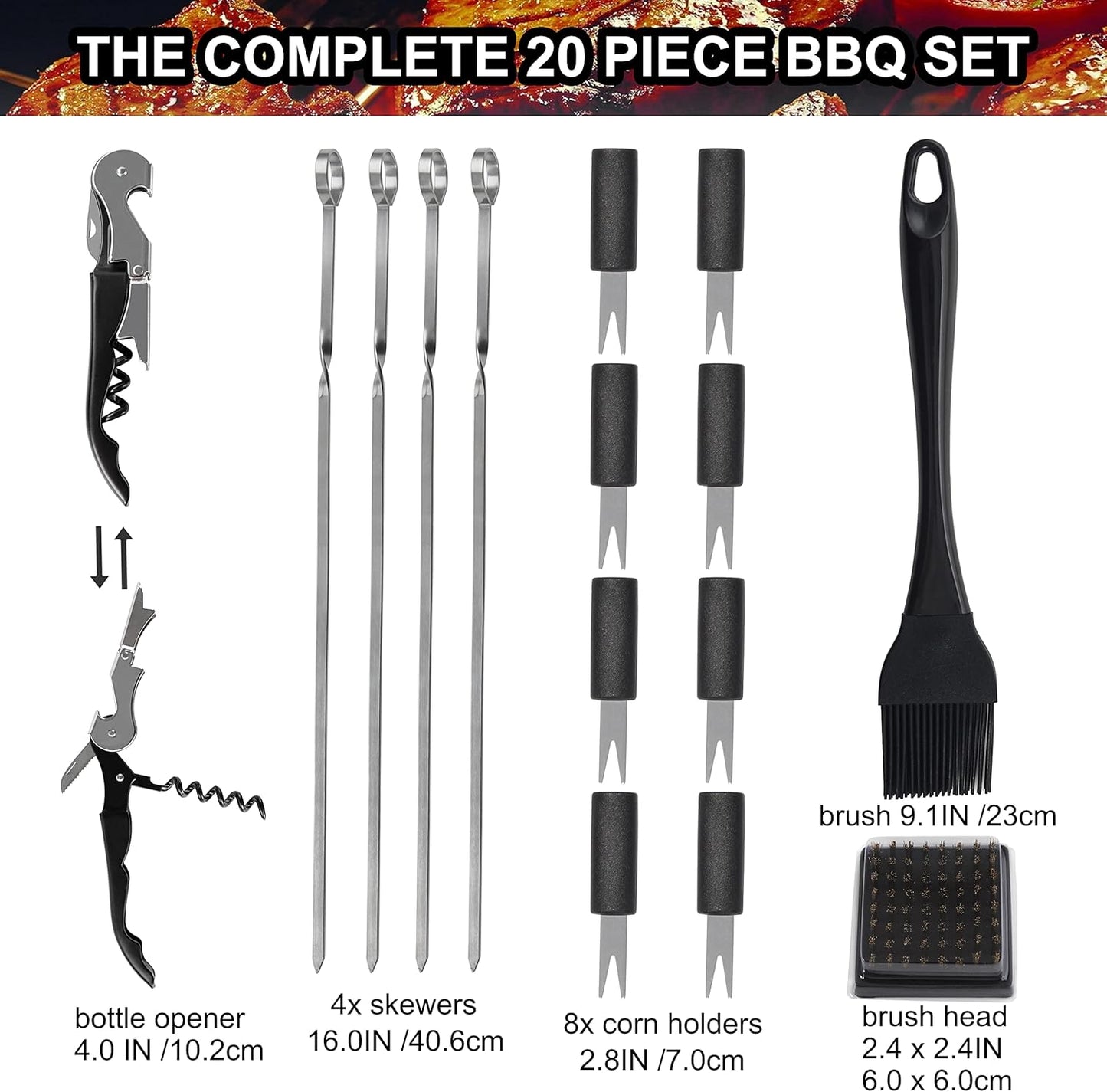 Grilljoy 20PCS Barbecue Set