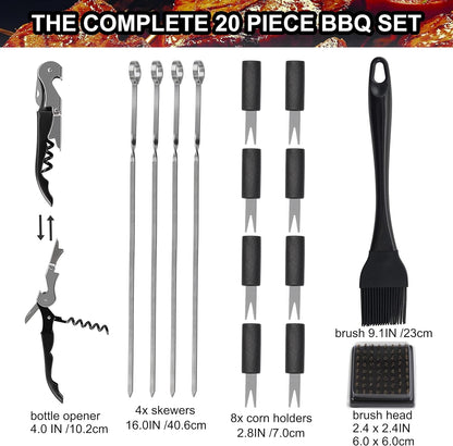 Grilljoy 20PCS Barbecue Set