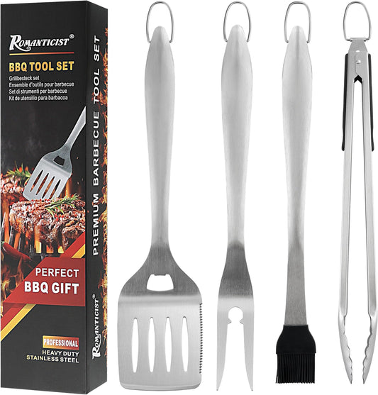 ROMANTICIST 4PCS Chef's BBQ Accessories - Professional BBQ Set