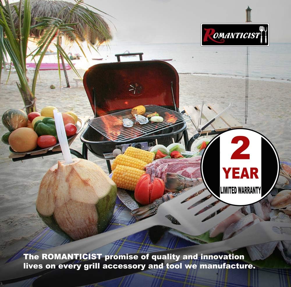 ROMANTICIST 4PCS Chef's BBQ Accessories - Professional BBQ Set