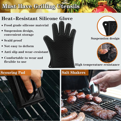 ROMANTICIST Professional Griddle Accessory Set - 30PCS Flat Top Grill Tool Set