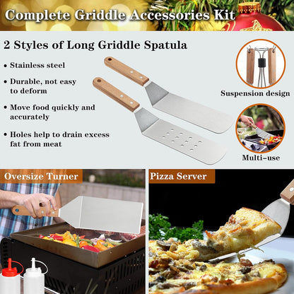 ROMANTICIST Professional Griddle Accessory Set - 30PCS Flat Top Grill Tool Set