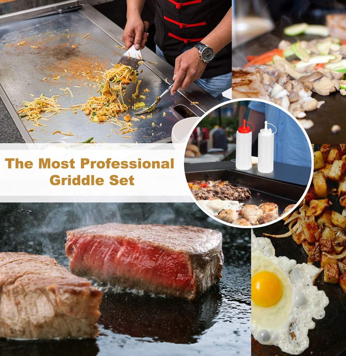 ROMANTICIST 8PCS Professional Griddle Accessory Set