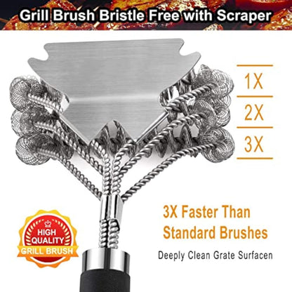 GRILLJOY 18-inch bristle-free grill cleaning brush
