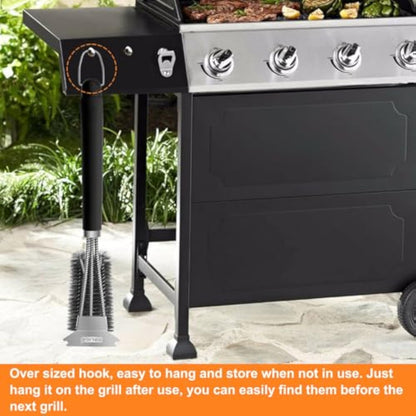POLIGO Grill Brush and Scraper with Luxury Handle