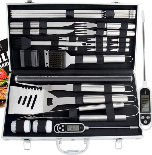ROMANTICIST 28PCS Barbecue Accessories Set with Thermometer